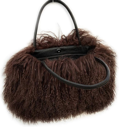 Large Capacity Faux Fur Shoulder Bag