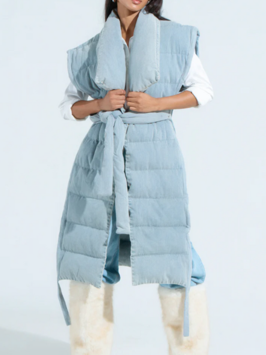 Light Denim Down Vest