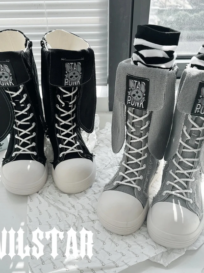 Platform Boots Canvas Boots