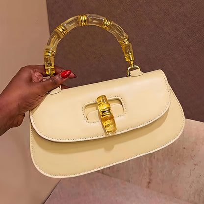 Bamboo Handle Handbag Crossbody Bag