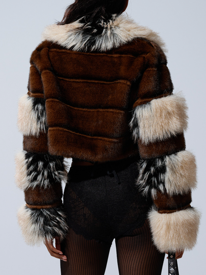 The Cropped Faux Fur Jacket