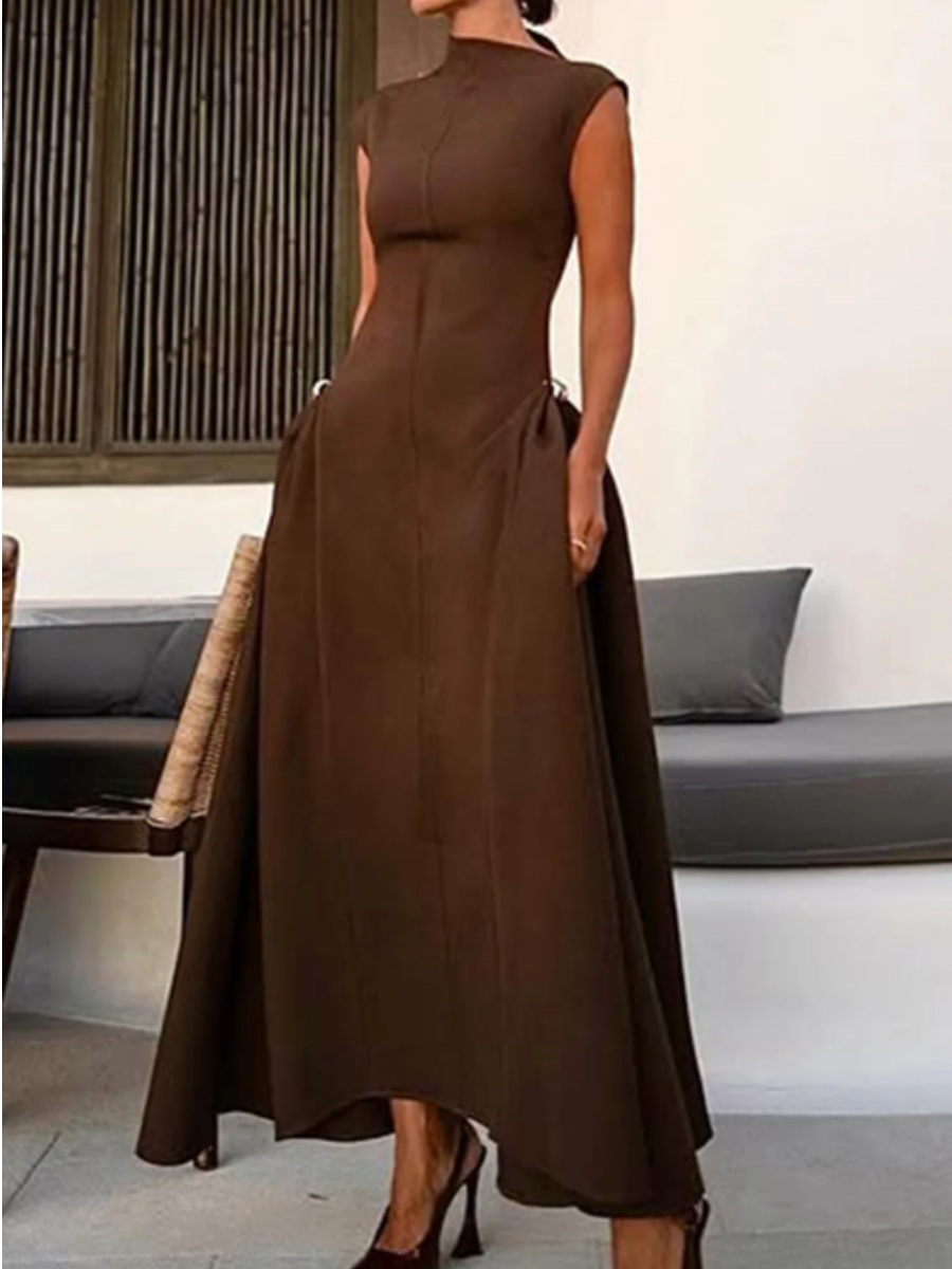 Irregular Neckline Dress