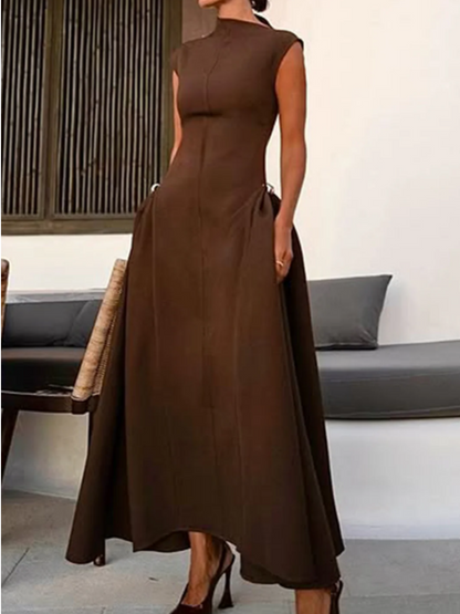 Irregular Neckline Dress