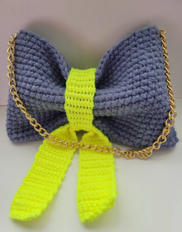 Cute Knit Bow Handbag