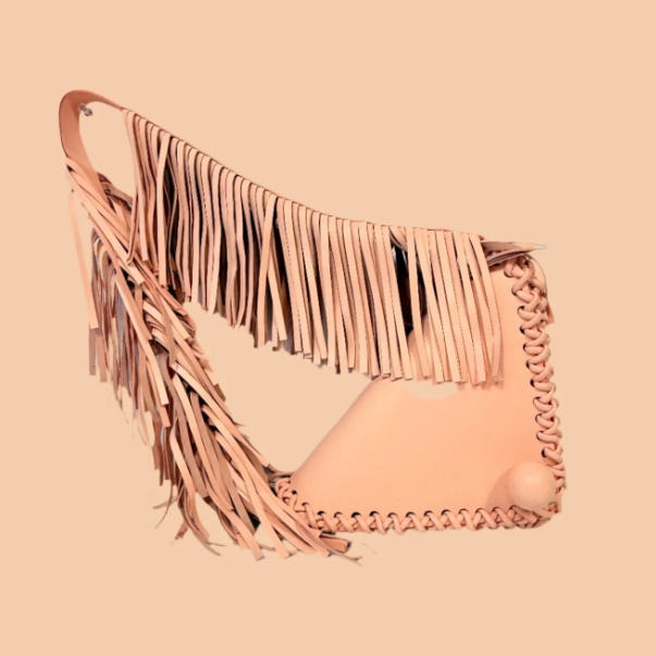 Fringed Triangle Shoulder Bag