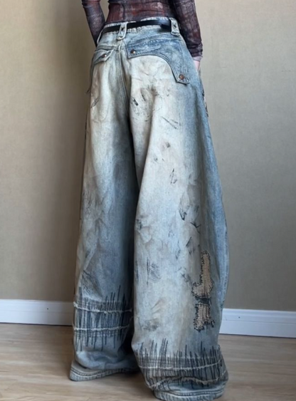 Hippop Graffiti Loose Jeans