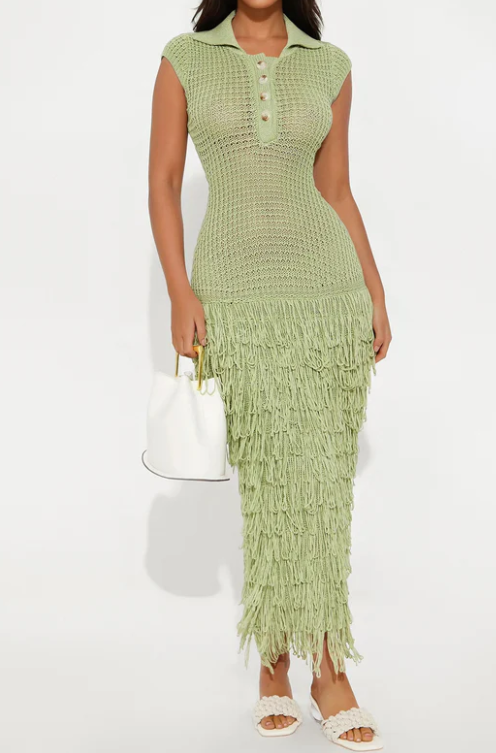 Demure Tassel Dress