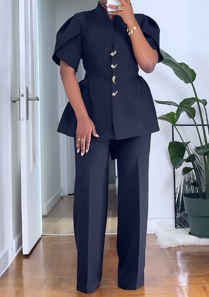 Demure Button Down 2pc Set