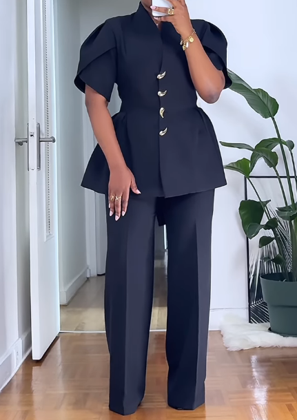 Demure Button Down 2pc Set