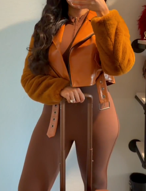 Fab Faux Fur Leather Jacket