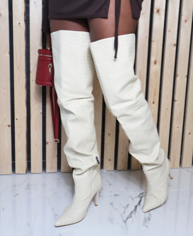 Women's Chic Woven Heel Boots