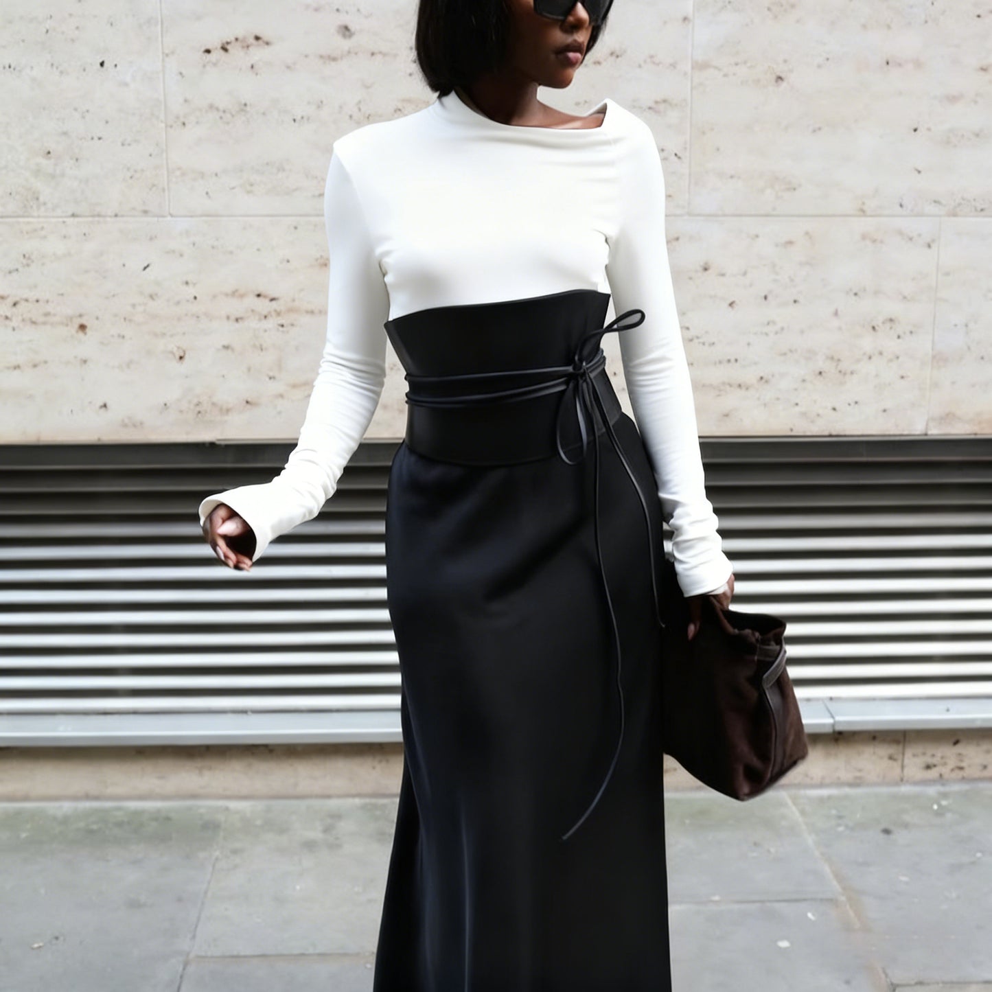 Designer Long-sleeved Bodysuit Top