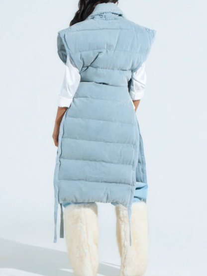 Light Denim Down Vest