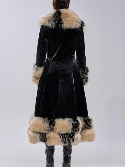 Velvet Faux Fur Jacket