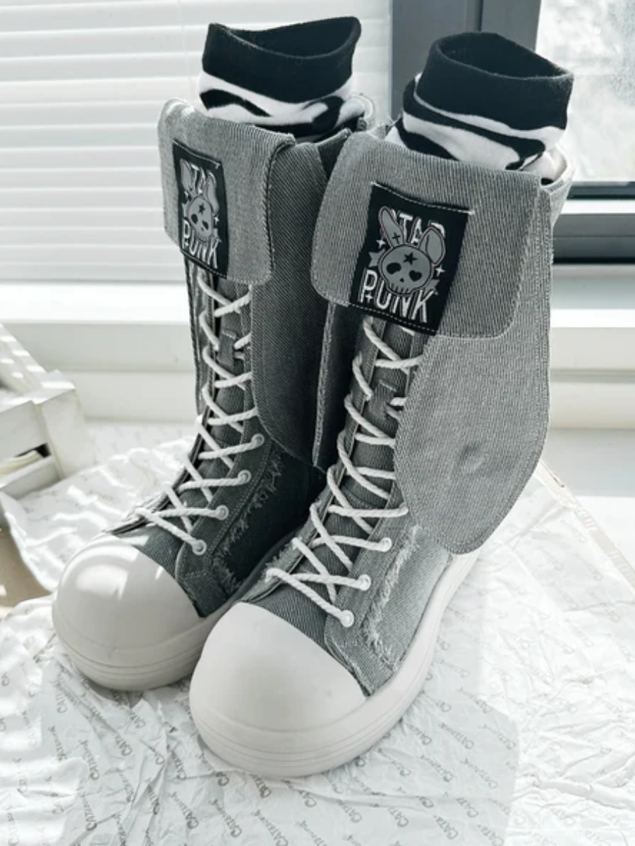 Platform Boots Canvas Boots
