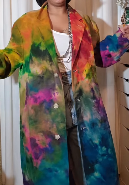 Rainbow Tie-dye Coat