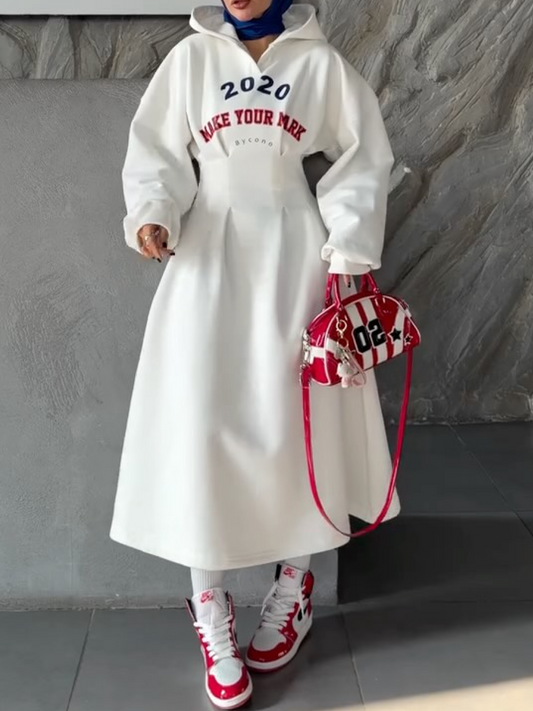 Hooded Waist Sweat Skirt