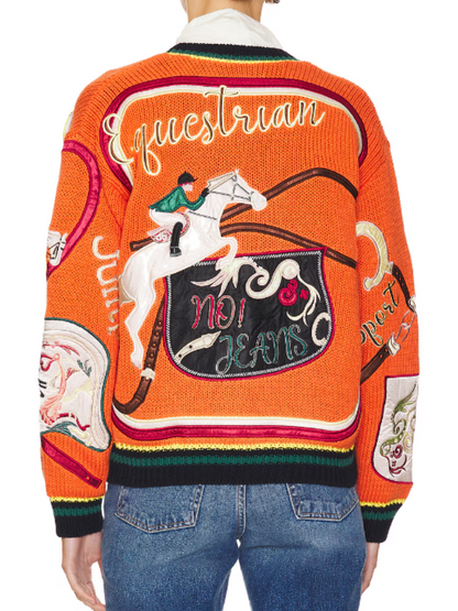 Printed Knit Cardigan