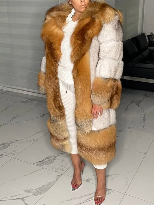 Faux Fur Detachable Sleeve Maxi Coat [ FREE SHIPPING ]